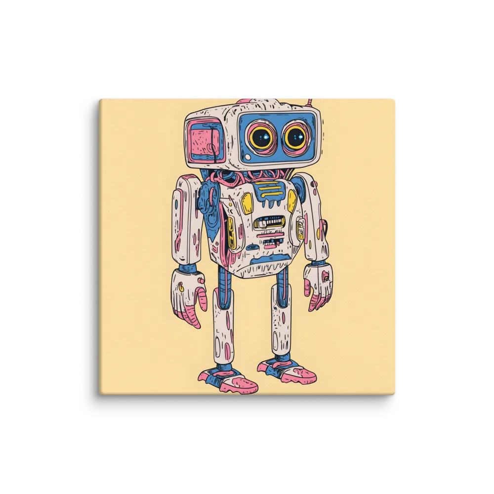 Whimsical Robot Delight | Canvas | 37″×37″