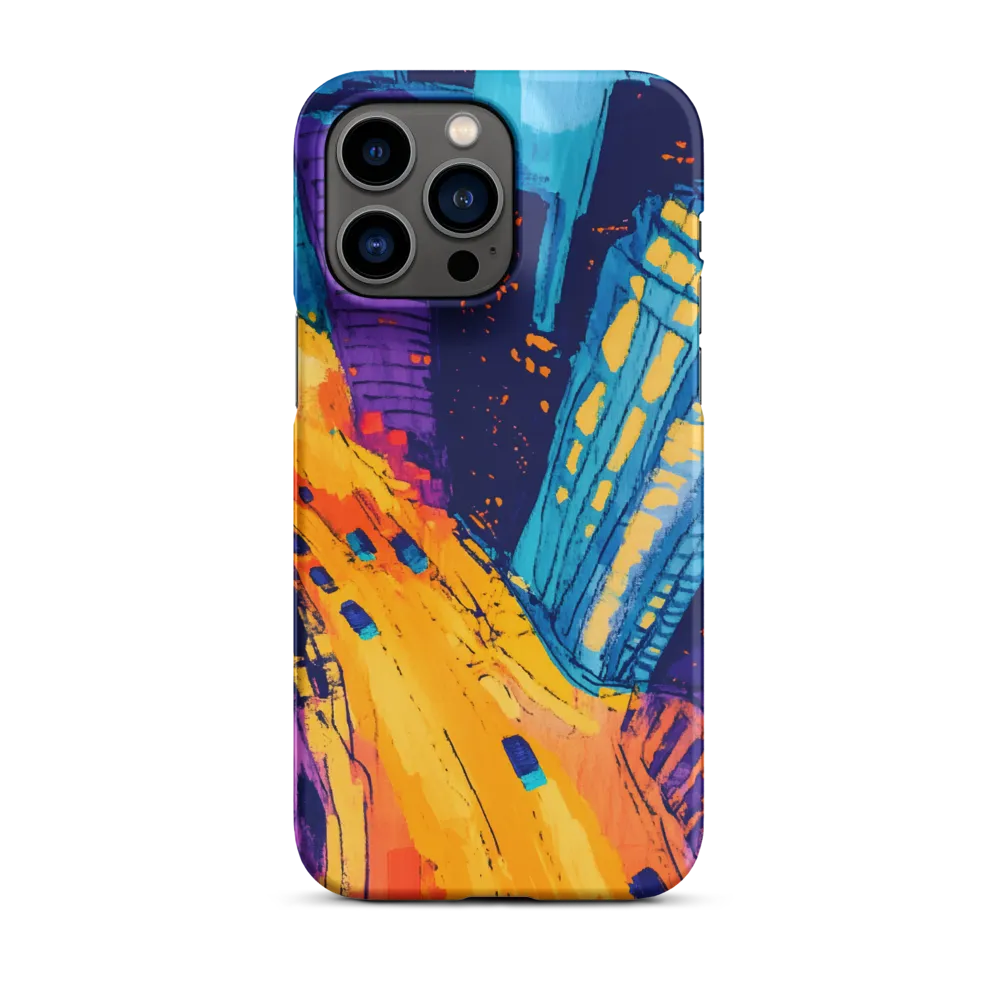 Electric City Nightscape | Phone Case |  14 Pro Max | Snap Case | Matte