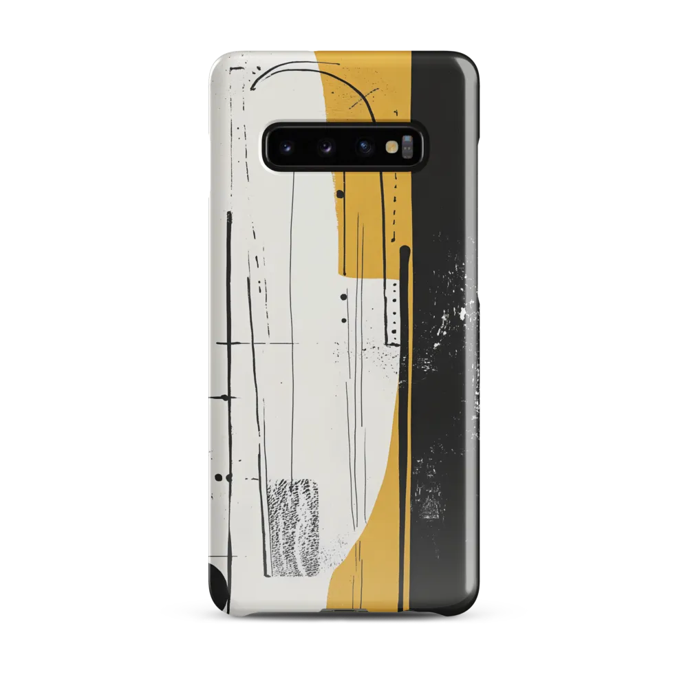 Geometric Harmony in Monochrome | Phone Case |  S10 Plus | Snap Case | Glossy