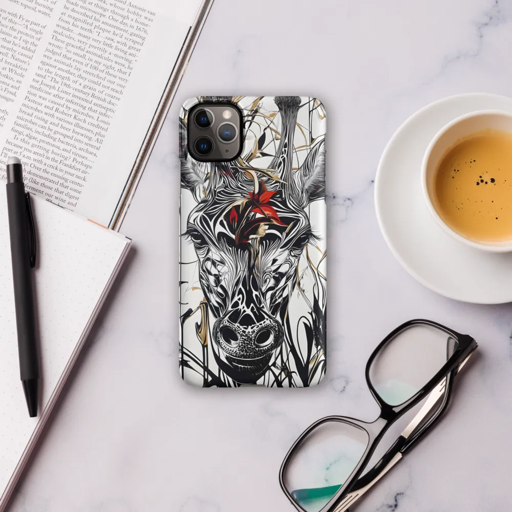 Floral Elegance: The Giraffe's Portrait