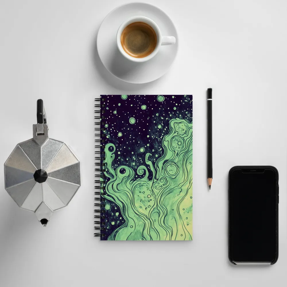 Cosmic Whirl: An Abstract Journey | Spiral Notebook