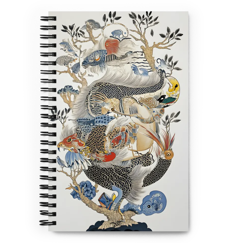 Harmony of Mythical Realms | Spiral Notebook