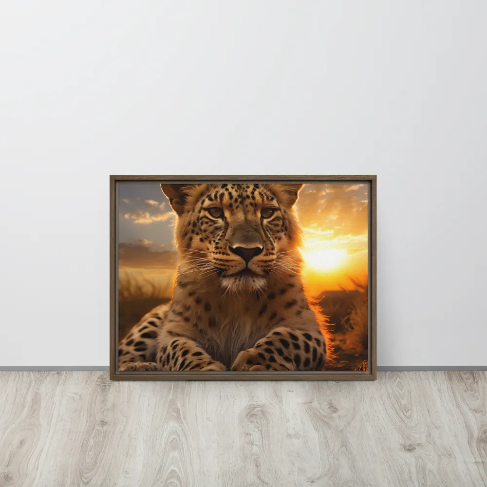 Regal Presence: The Leopard at Sunset