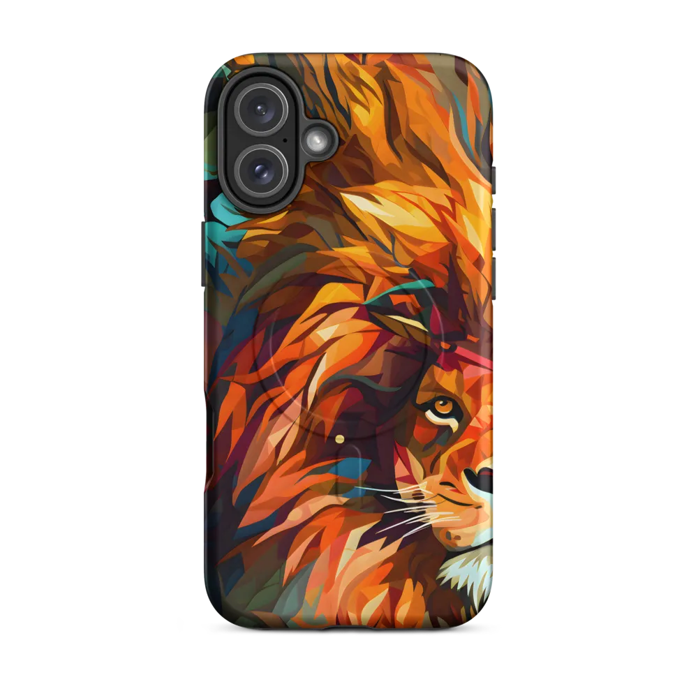 Majestic Gaze: The Polygonal Lion