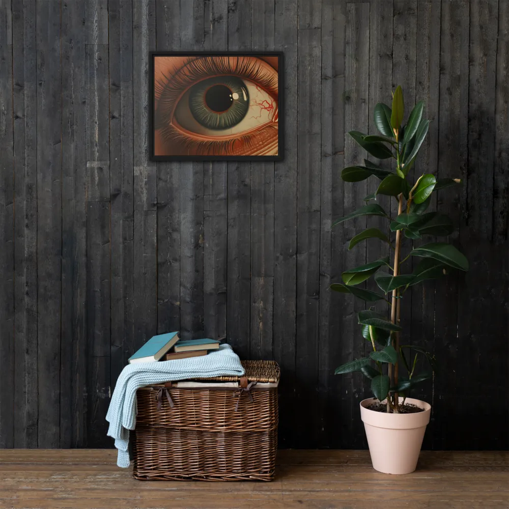 The Gaze of Anatomy | Canvas with Black Frame | 16″×20″