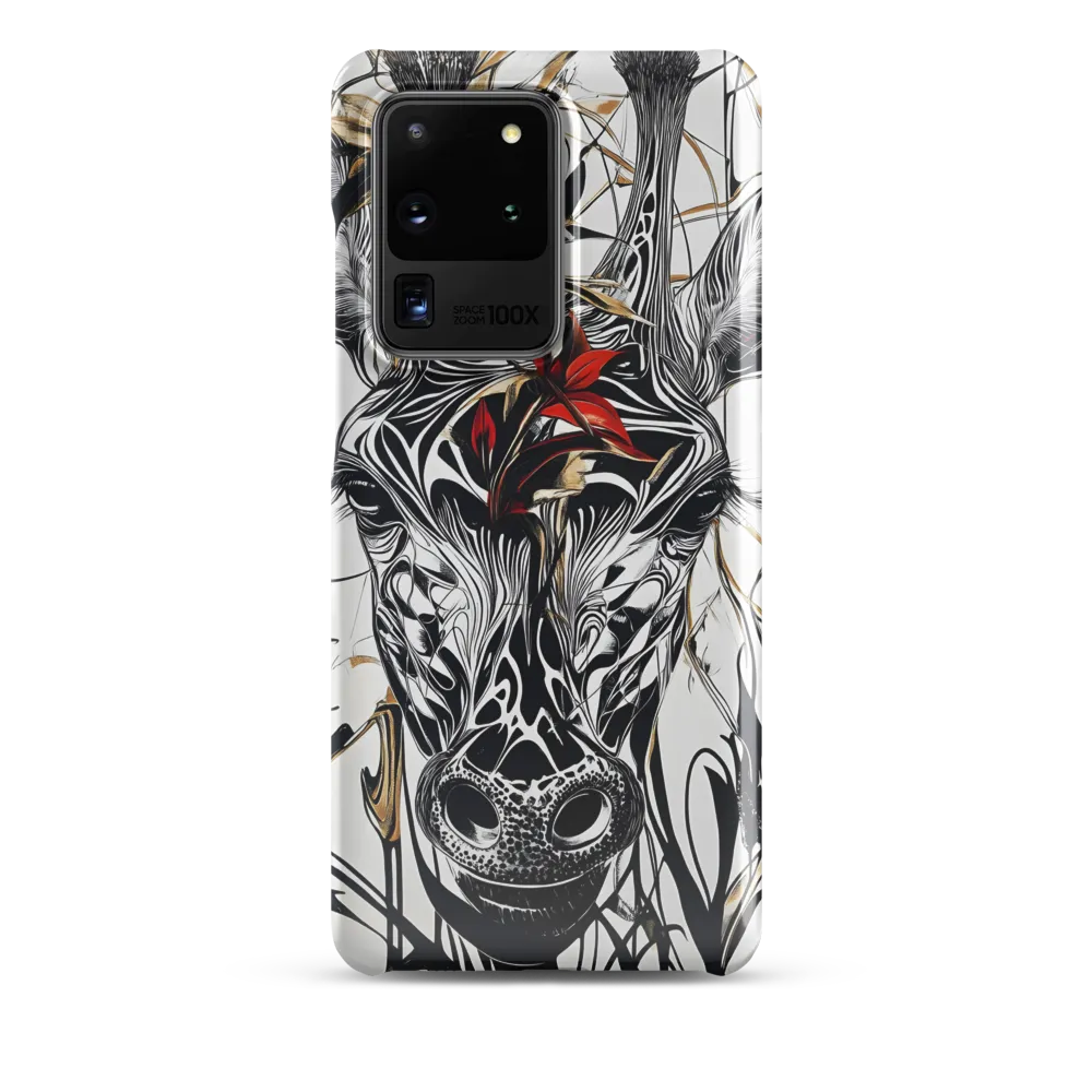 Floral Elegance: The Giraffe's Portrait