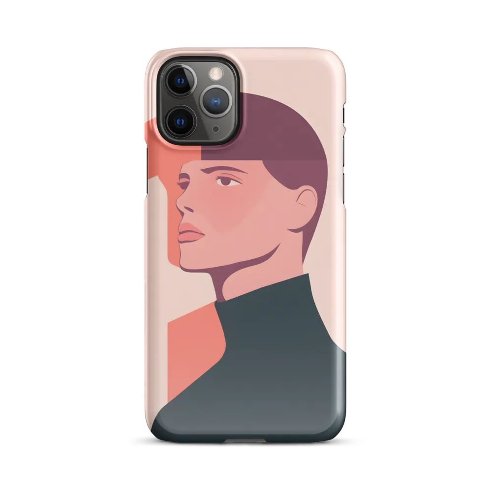 Contemplative Portrait in Minimalism | Phone Case |  11 Pro | Snap Case | Glossy