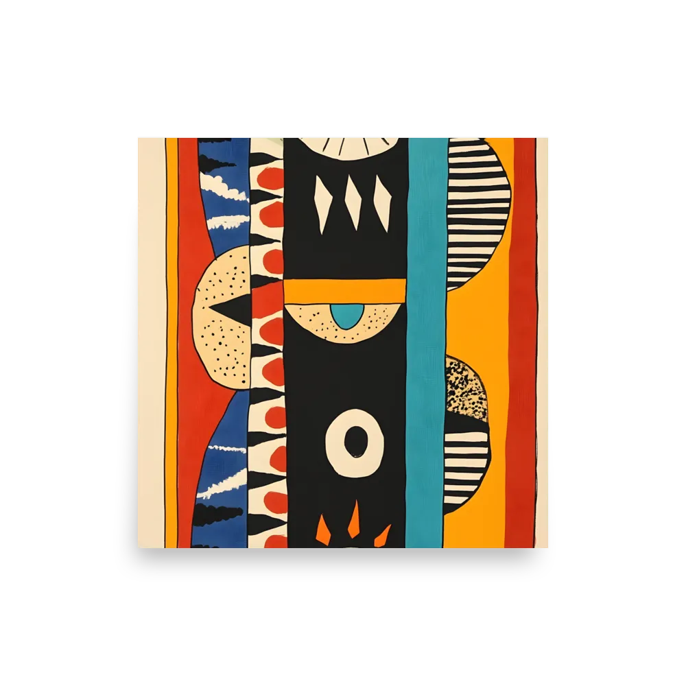 Playful Geometry: A Modern Abstract Exploration | Poster | 18″×18″
