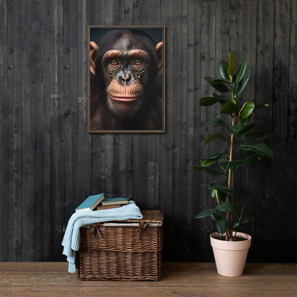 Whispers of Curiosity | Canvas with Brown Frame | 20″×28″