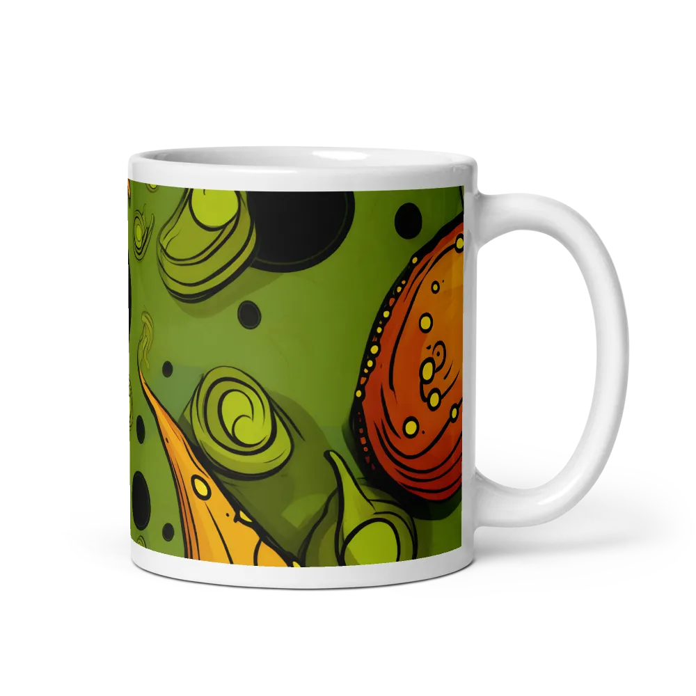 Whimsical Organic Patterns | Mug with White inside | 11 oz