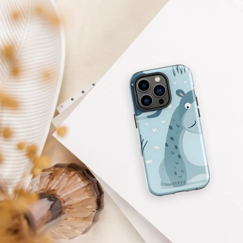 Whimsical Hippo Delight | Phone Case |  14 Pro | Tough Case | Glossy
