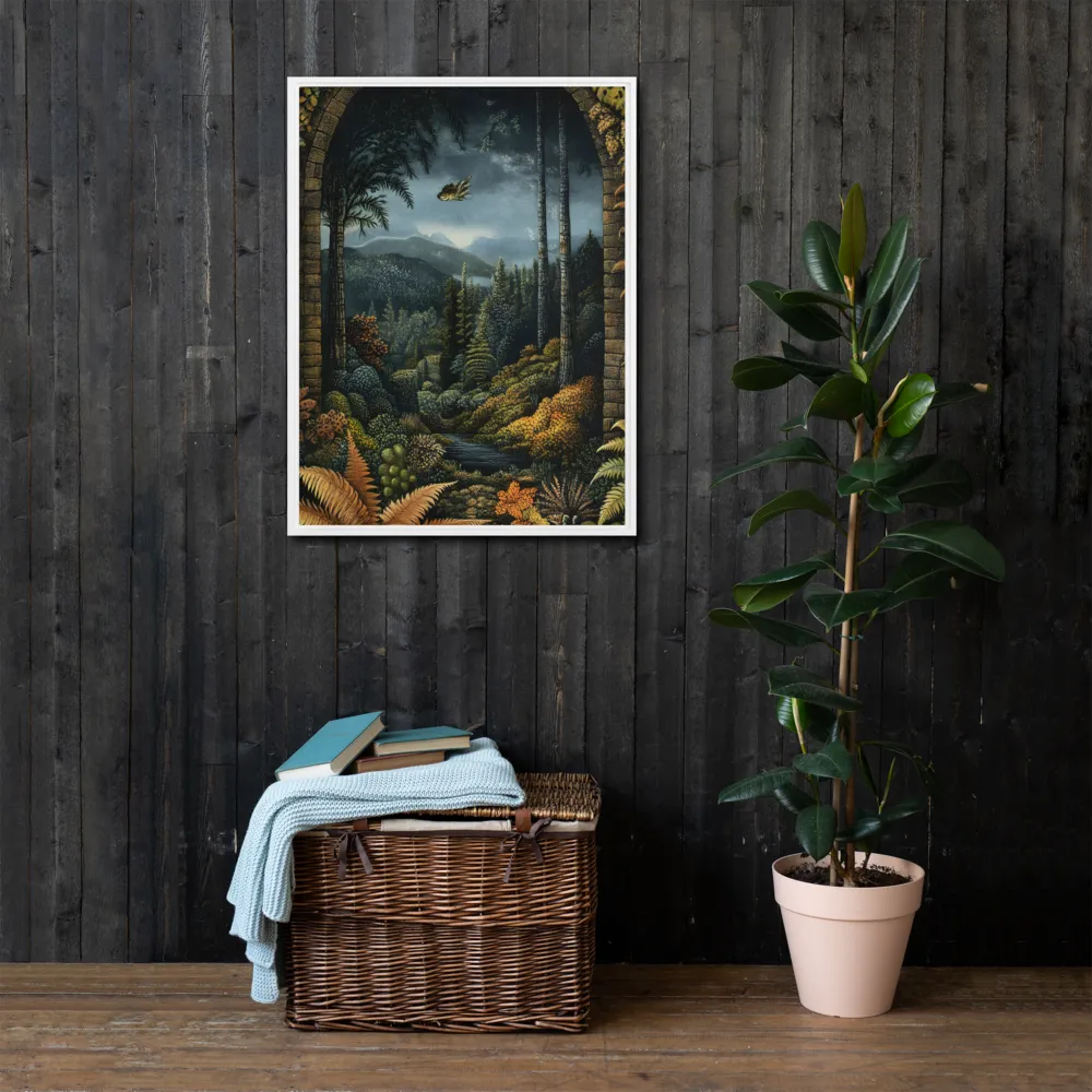 Whispers of the Enchanted Forest | Canvas with White Frame | 24″×32″