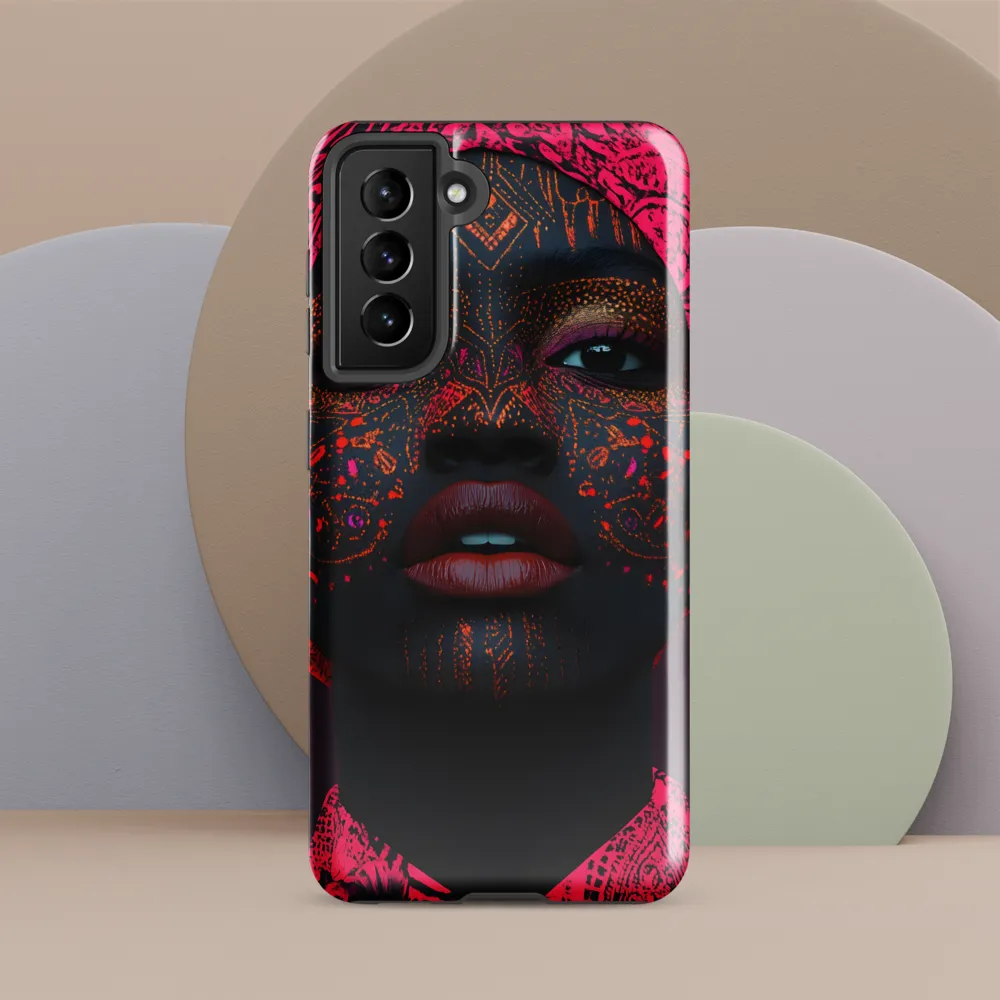 Neon Adornments: A Portrait of Cultural Expression