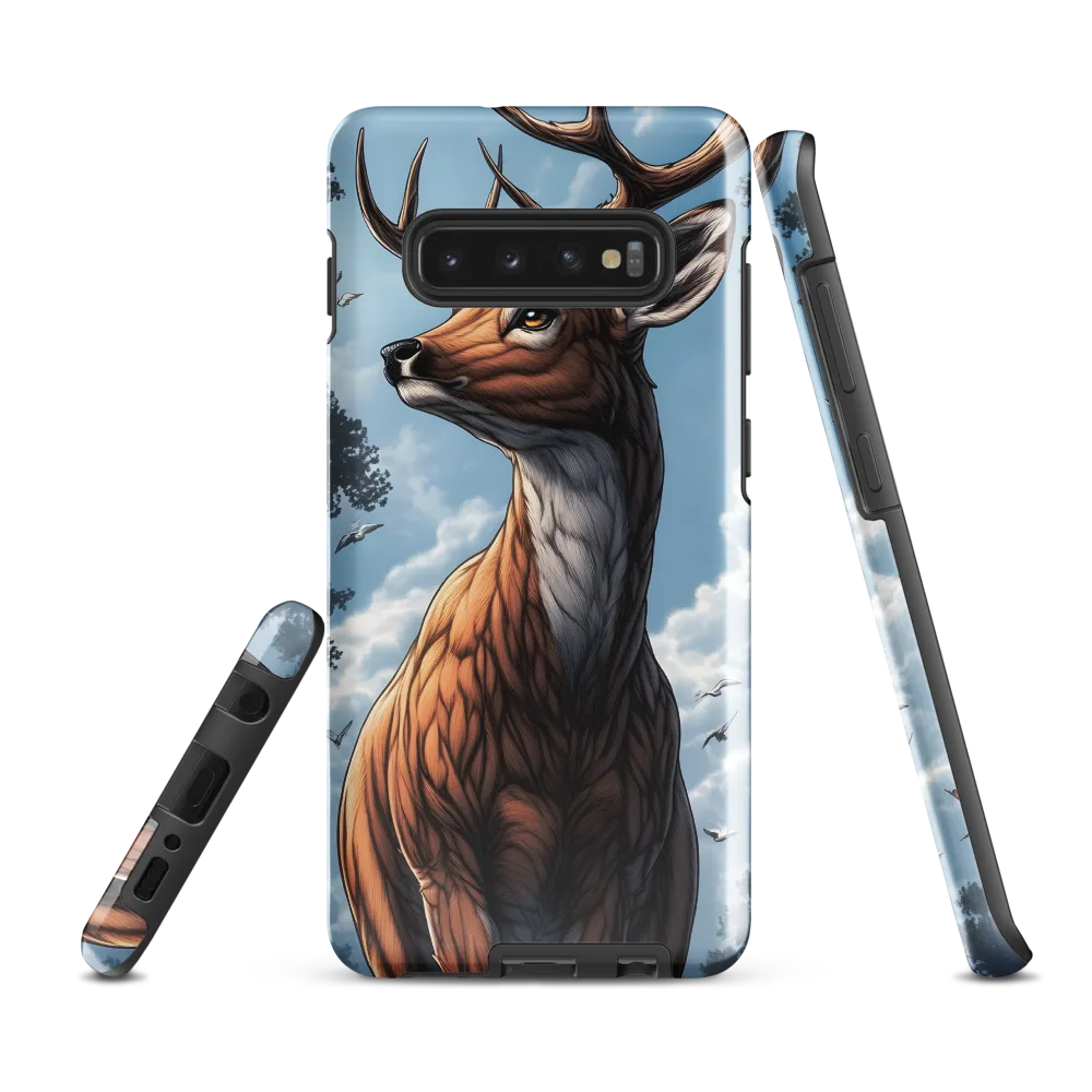 Majestic Serenity: The Deer in Nature | Phone Case |  S10 Plus | Tough Case | Glossy