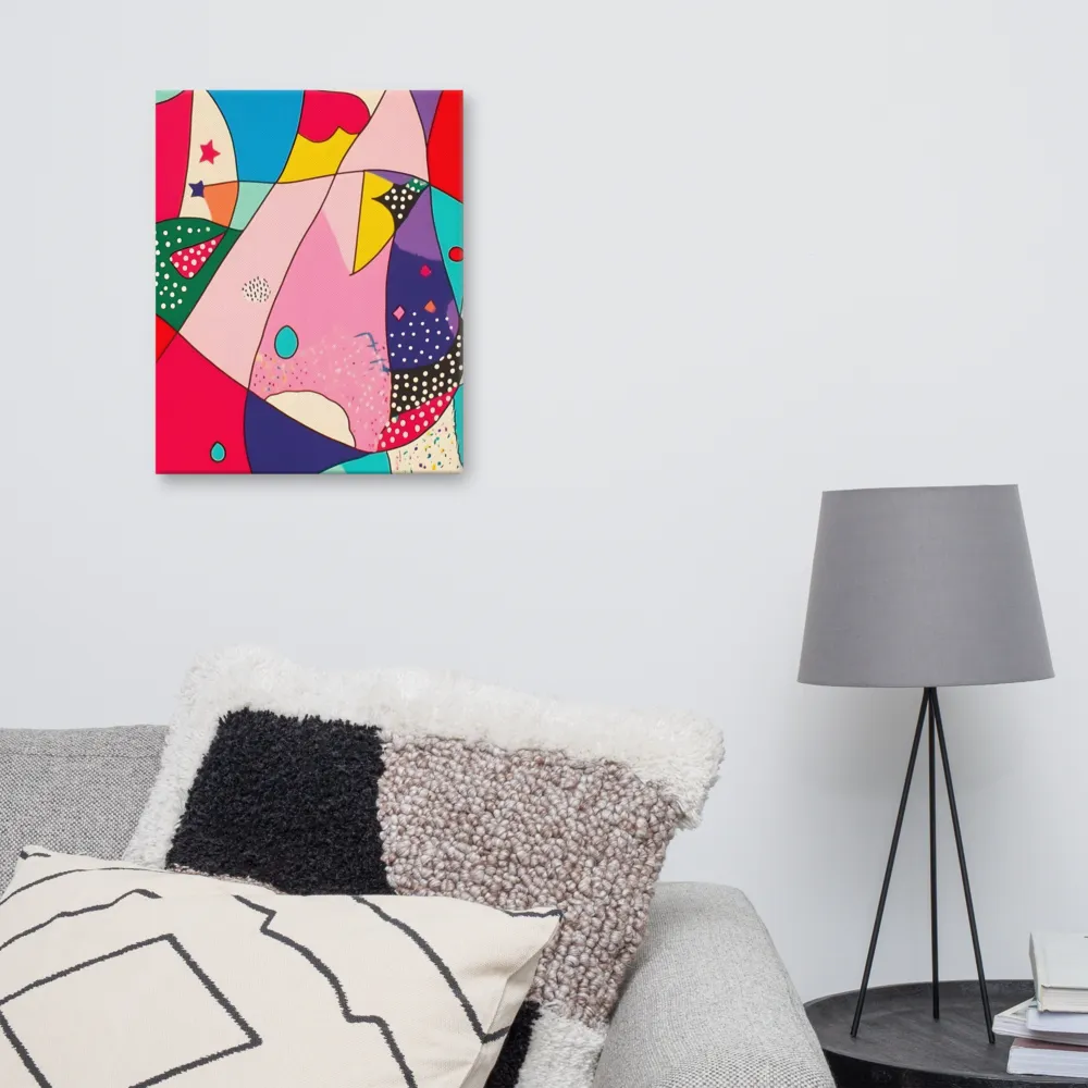 Playful Geometry in Color | Canvas | 16″×20″