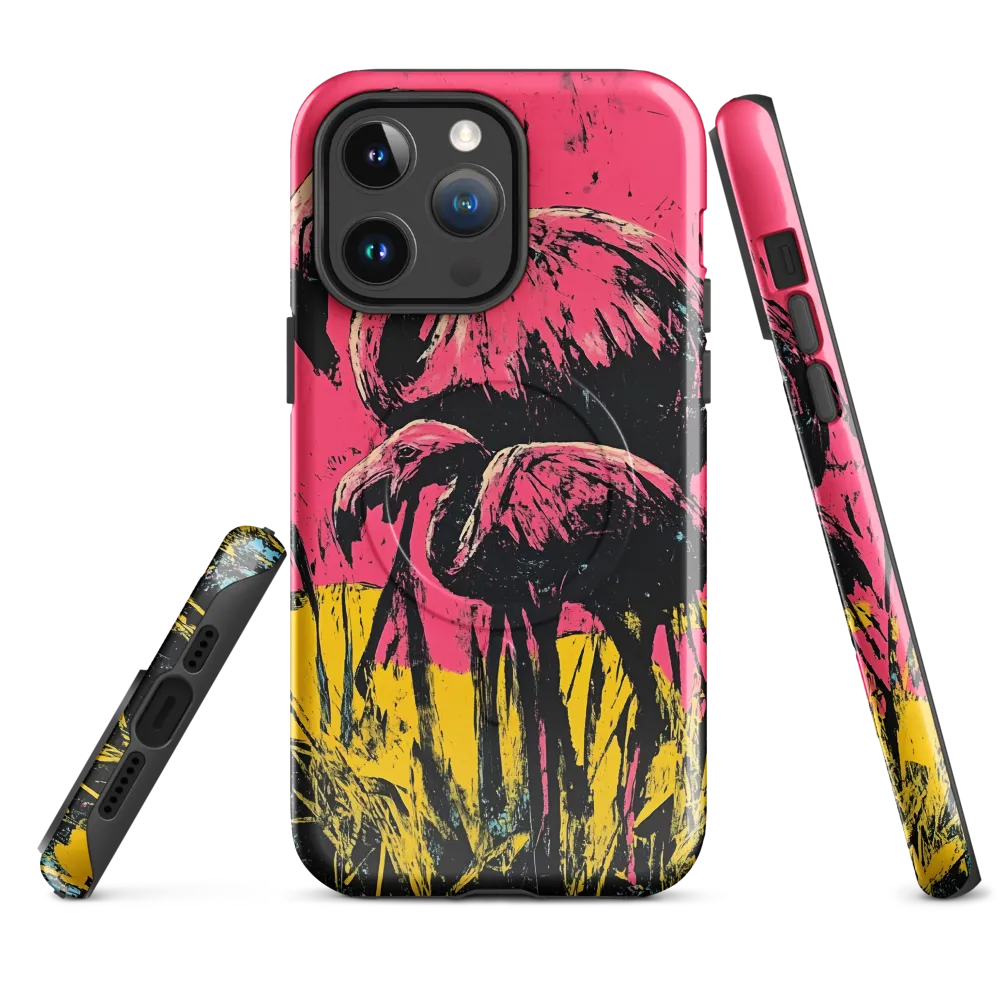 Flamingo Duet: A Pop Art Expression