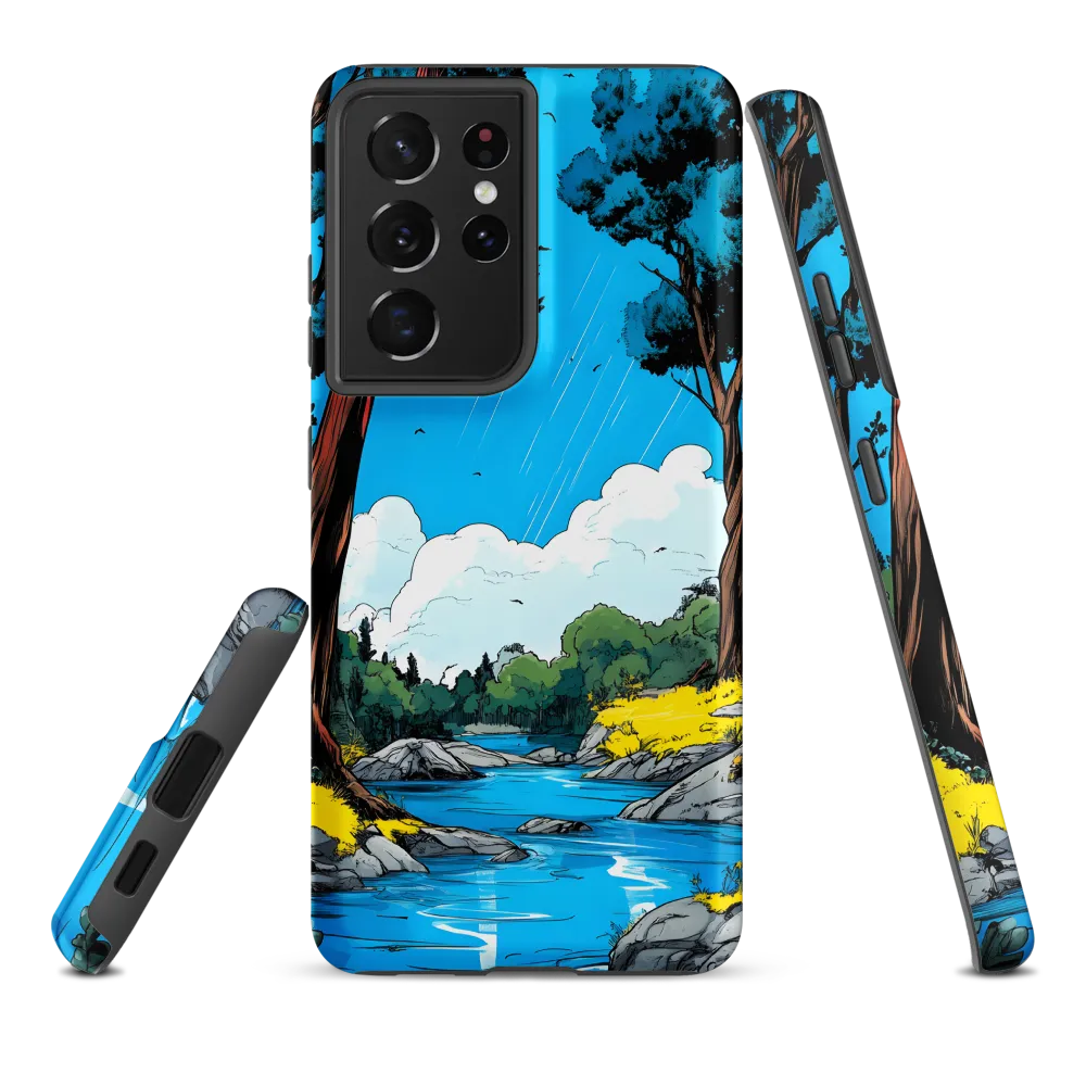 Tranquil River in a Comic Landscape