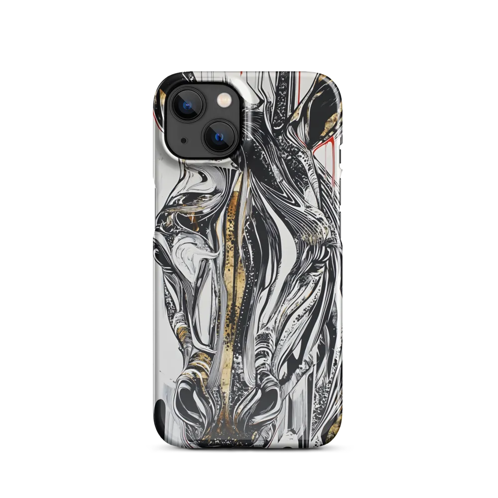 Ethereal Majesty: The Abstract Zebra | Phone Case |  13 | Snap Case | Glossy