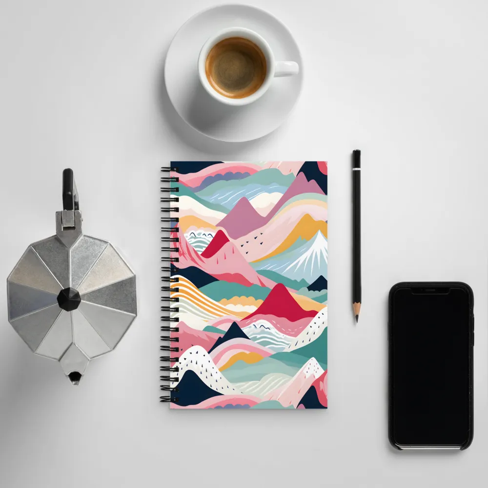 Harmonious Mountain Waves | Spiral Notebook