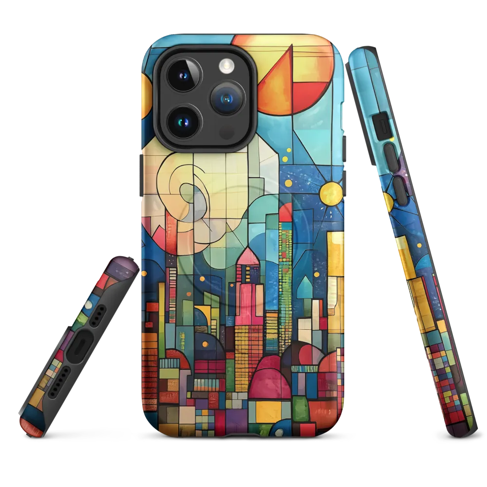Geometric Harmony: A Vibrant Cityscape