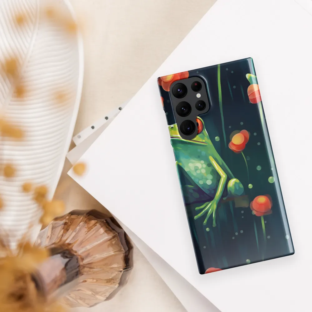 Playful Frogs in a Lush Pond