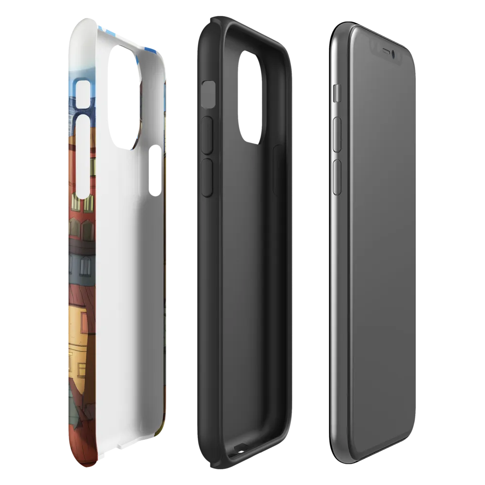 Urban Symphony: A Colorful Cityscape | Phone Case |  11 Pro | Tough Case | Glossy