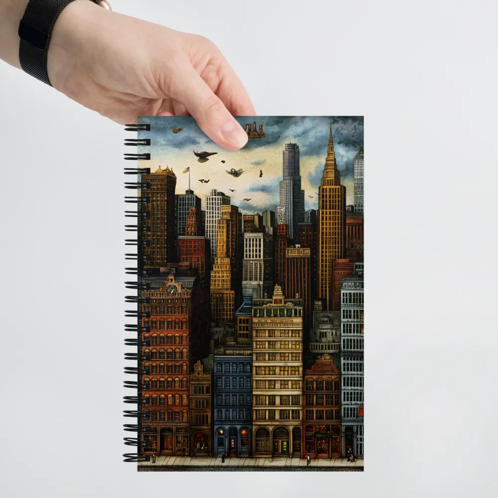 Whimsical Urban Dreams | Spiral Notebook