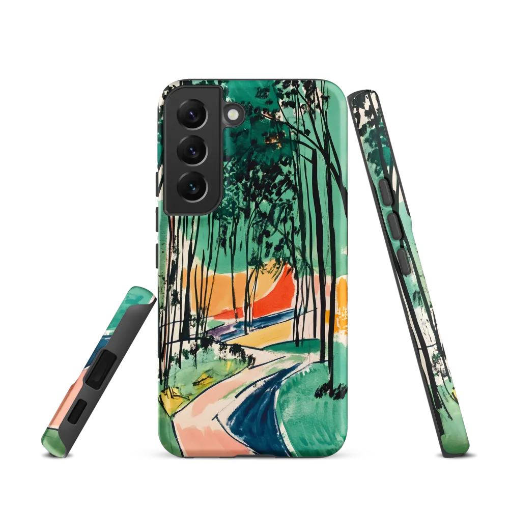 Winding Path Through the Forest | Phone Case |  S22 | Tough Case | Matte