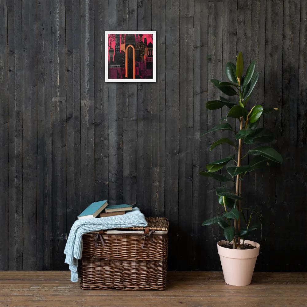 Urban Reverie | Canvas with White Frame | 12″×12″