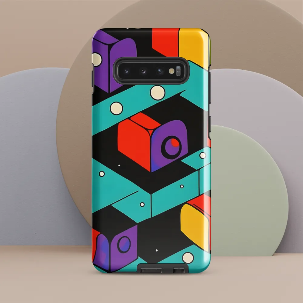 Vibrant Geometric Harmony | Phone Case |  S10 Plus | Tough Case | Glossy