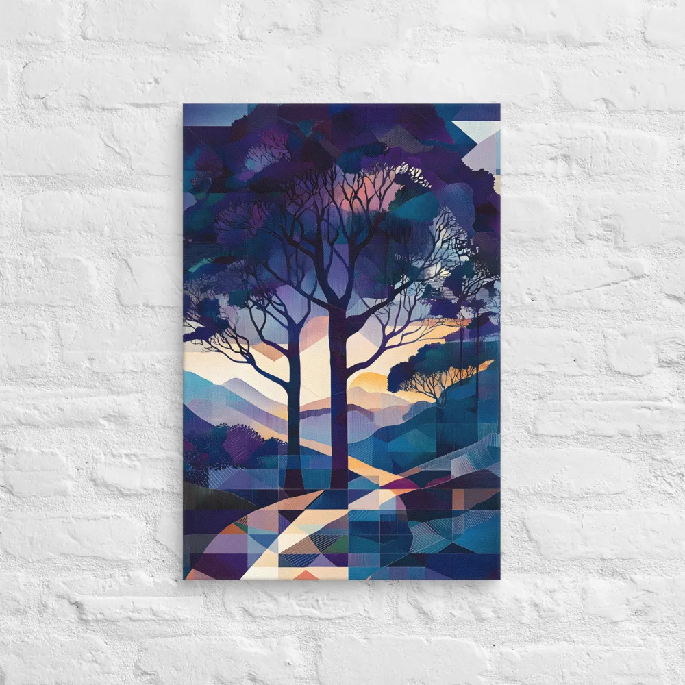 Tranquil Geometry: A Journey Through Color | Canvas | 16″×24″