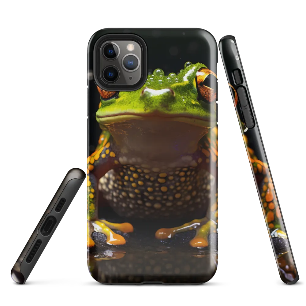 Emerald Elegance: The Frog in Focus | Phone Case |  11 Pro Max | Tough Case | Glossy