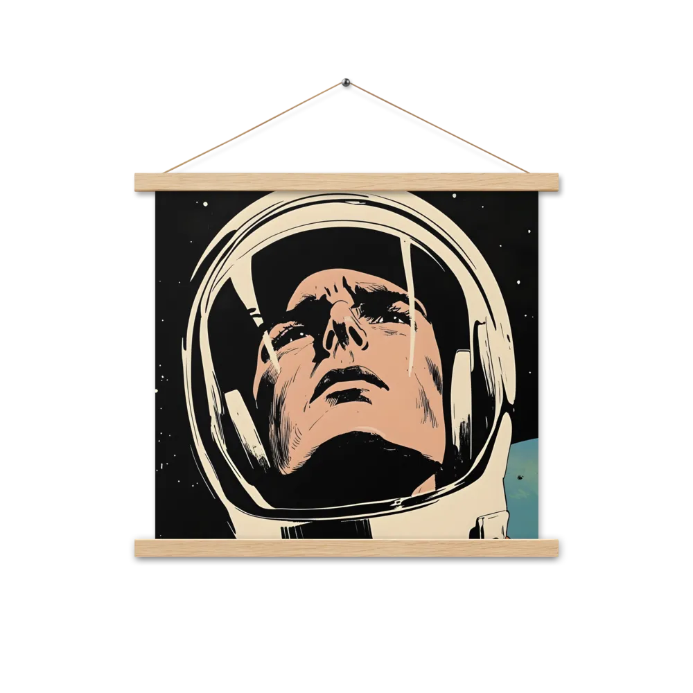 Gaze of the Astronaut | Poster With Oak Wood Hanger | 18″×18″