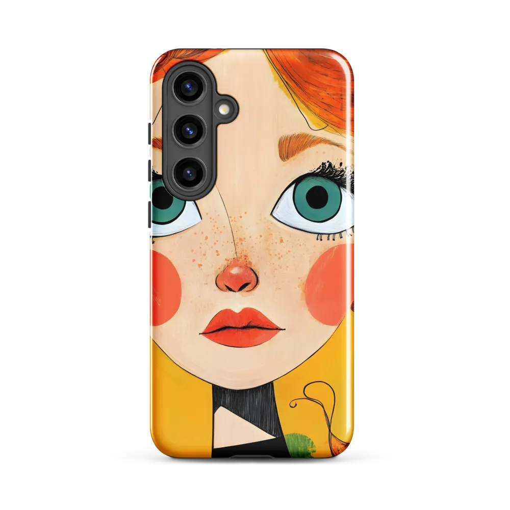 Whimsical Portrait of a Girl | Phone Case |  S24 Plus | Tough Case | Glossy