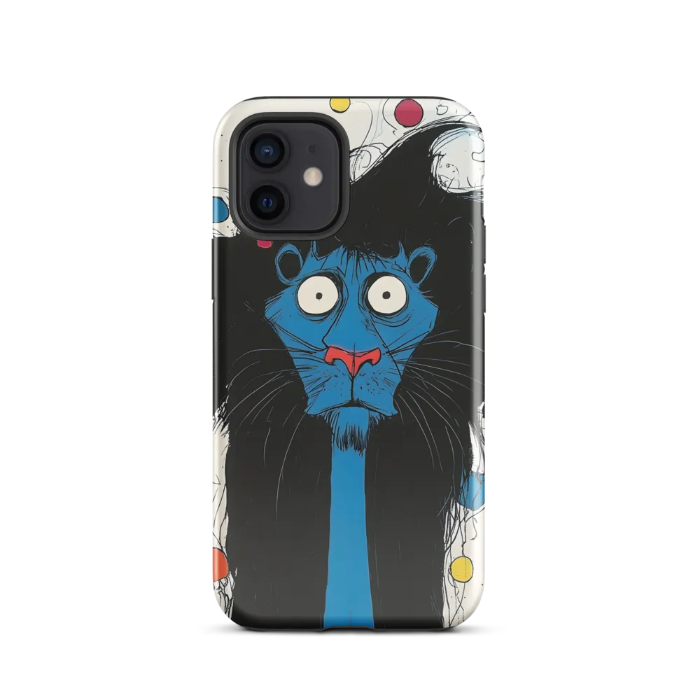 Whimsical Blue Lion
