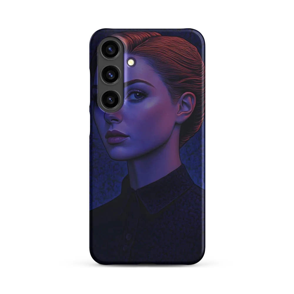 Ethereal Portrait in Blue and Red