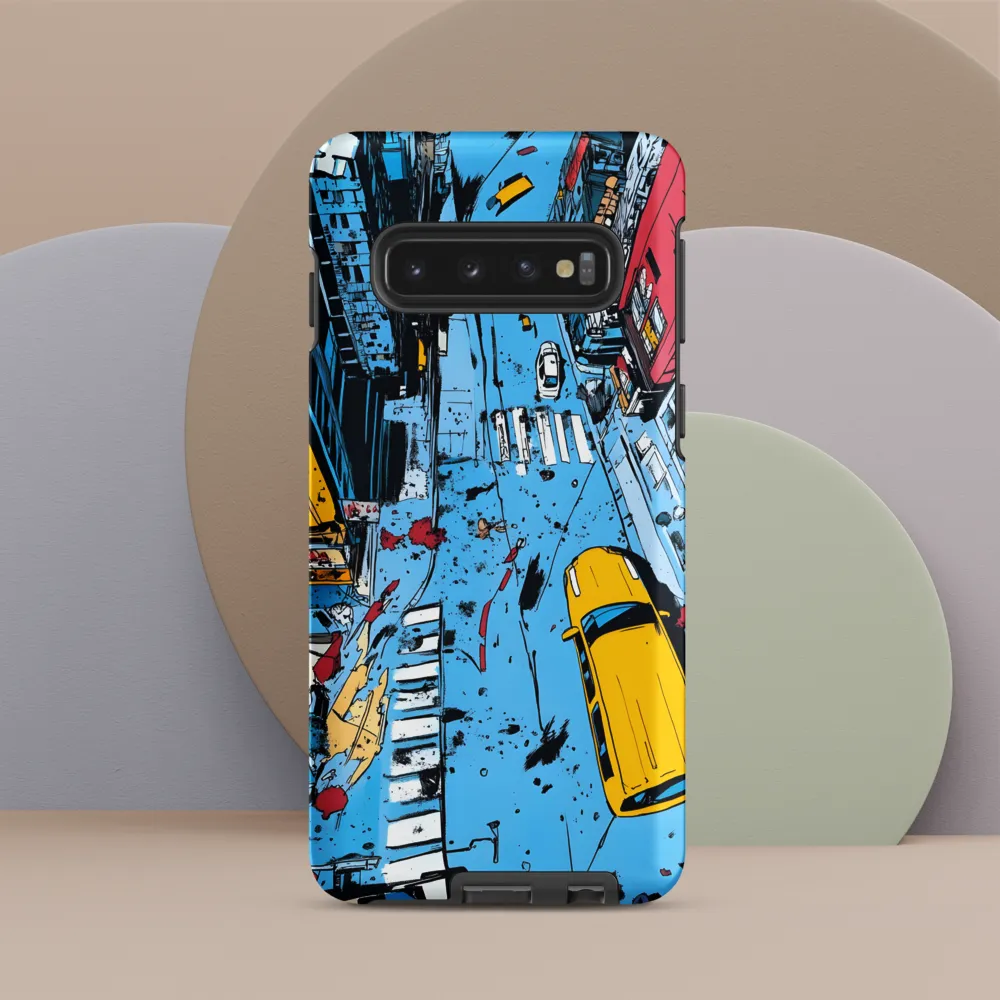 Urban Chaos: Aerial View of City Life | Phone Case |  S10 | Tough Case | Matte