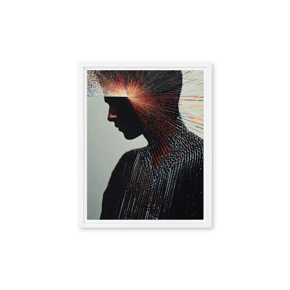 Radiant Reflection: An Abstract Journey of Thought | Canvas with White Frame | 11″×14″