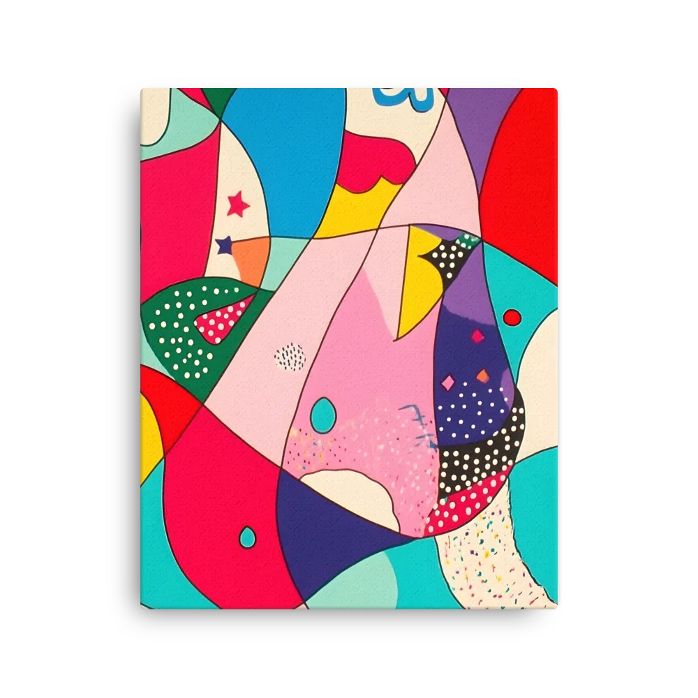 Playful Geometry in Color | Thin Canvas | 16″×20″
