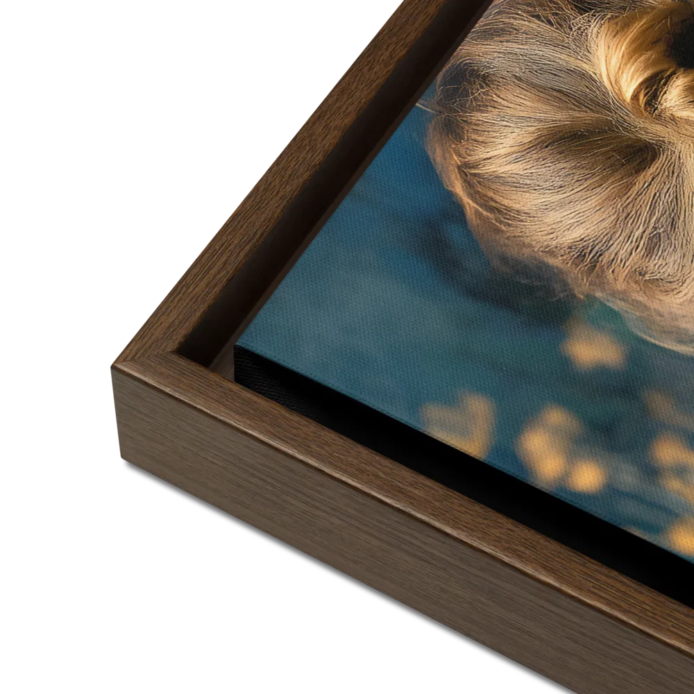 Whispers of Tranquility | Canvas with Brown Frame | 16″×16″