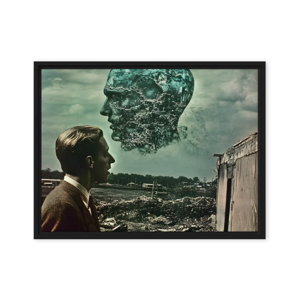 Ethereal Reflections: Identity in a Fragmented World | Canvas with Black Frame | 18″×24″