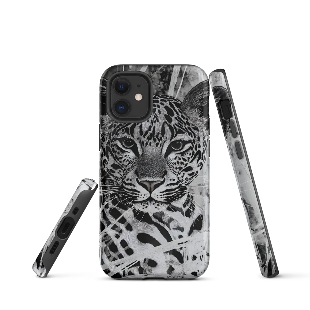 Majestic Gaze: The Leopard's Portrait | Phone Case |  12 mini | Tough Case | Matte
