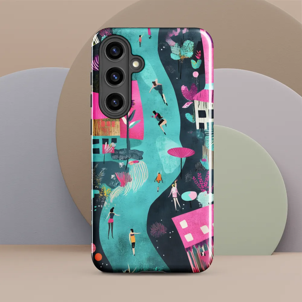 Whimsical Journey Through a Vibrant Landscape | Phone Case |  S24 Plus | Tough Case | Glossy