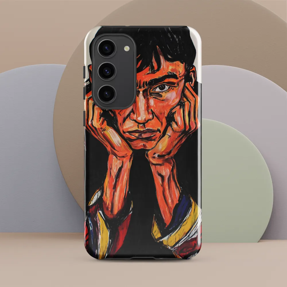 Contemplative Intensity: An Expressionist Portrait