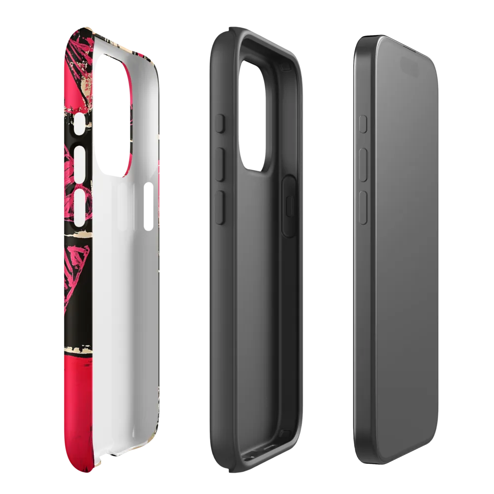 Geometric Symphony in Pink and Black