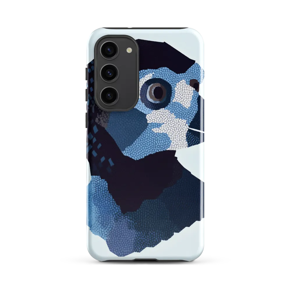Abstract Avian Portrait in Blue