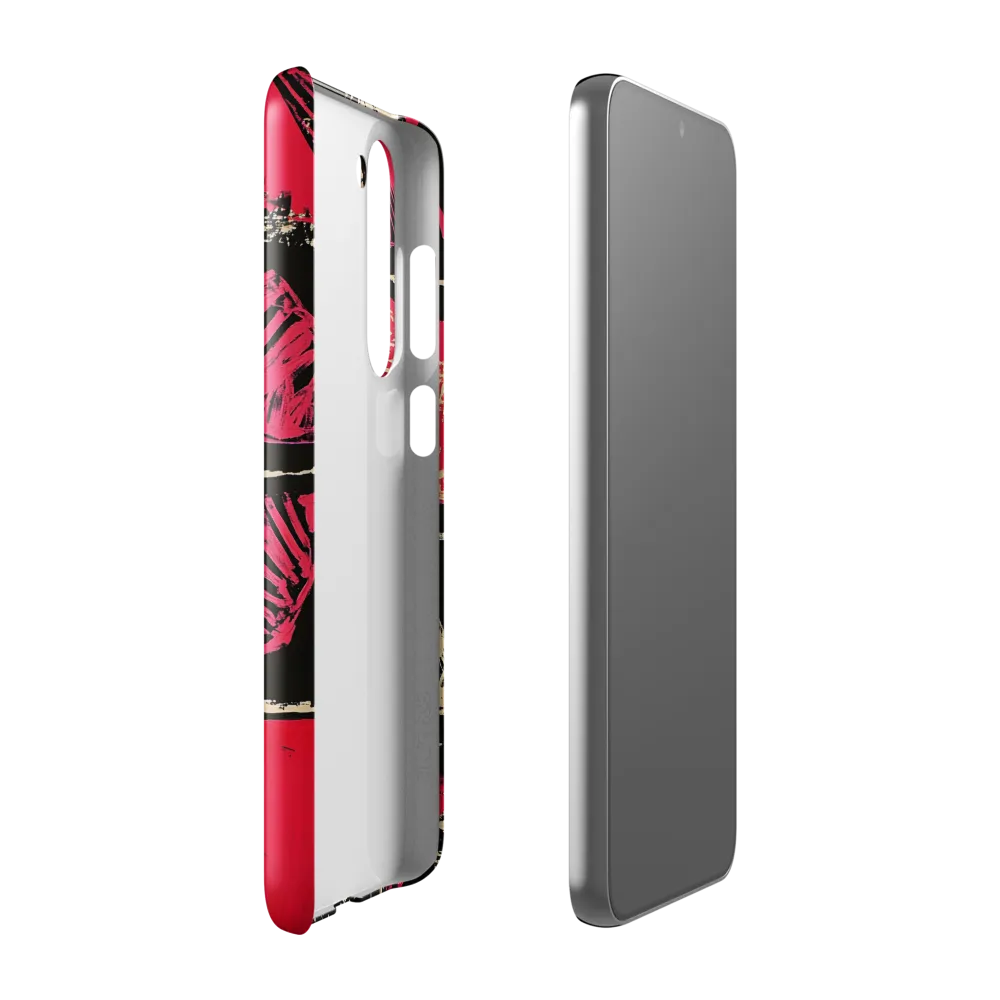 Geometric Symphony in Pink and Black