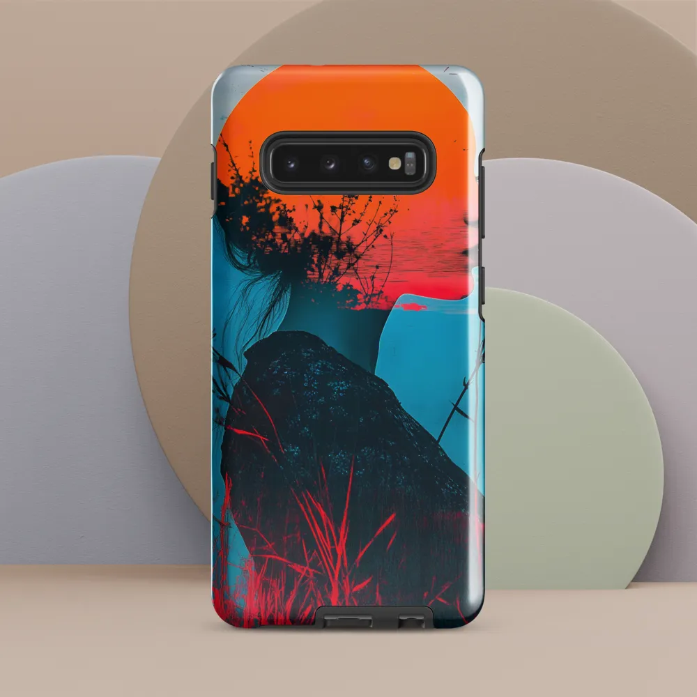 Ethereal Silhouette: A Dance of Nature and Self | Phone Case |  S10 Plus | Tough Case | Glossy