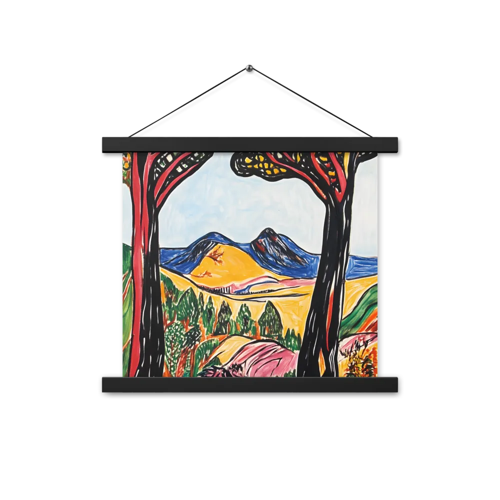 Vibrant Nature's Embrace | Poster With Black Wood Hanger | 14″×14″
