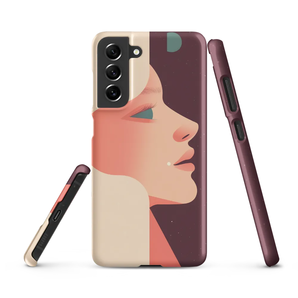 Profile in Peach and Burgundy